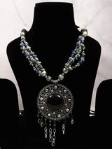 Multi-Strand Gemstone Long Necklace in Boho Style