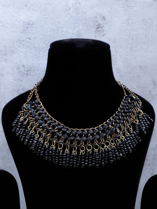 Beaded Multicolour Choker Necklace in Indian Jewellery Style