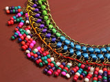 Beaded Multicolour Choker Necklace in Indian Jewellery Style