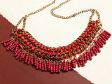 Beaded Multicolour Choker Necklace in Indian Jewellery Style