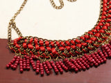 Beaded Multicolour Choker Necklace in Indian Jewellery Style