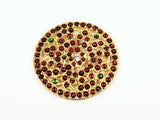 Floral Hair Brooch Rakodi in Polished Metal