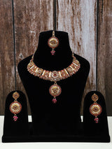 Gemstone and Metal Indian Necklace Set