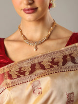 Stone and Metal Necklace and Earring Set