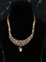 Stone and Metal Necklace and Earring Set
