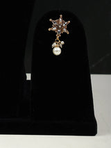 Stone and Metal Necklace and Earring Set