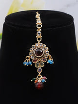 Kundan Stone Earring and Maang Tikka Set