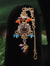 Kundan Stone Earring and Maang Tikka Set