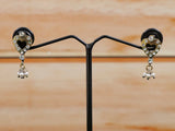 Heart Shaped Gold Tone Earrings in Indian Craft Style