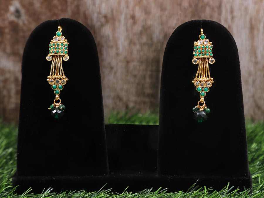 Handcrafted Metal Dangle Earrings in Indian Style