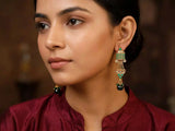 Handcrafted Metal Dangle Earrings in Indian Style