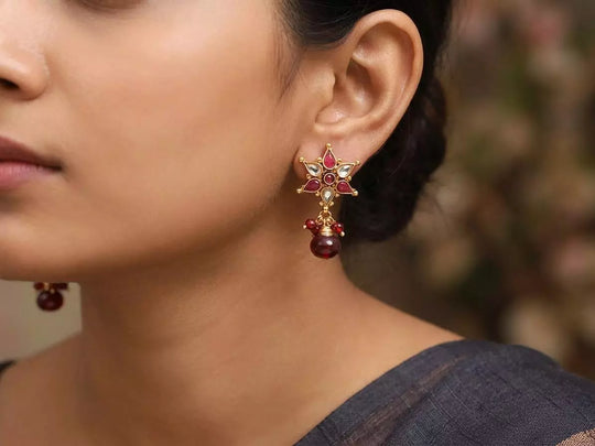 Handcrafted Metal Designer Dangle Earrings