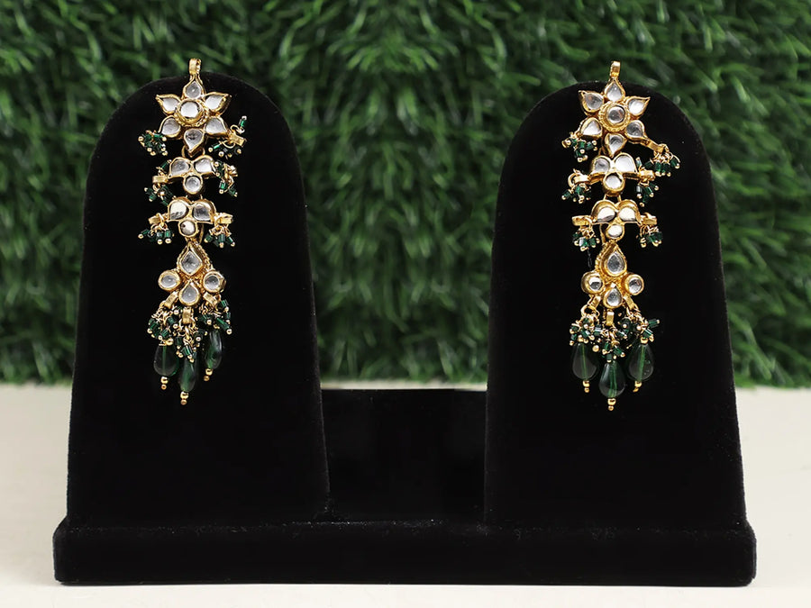 Handcrafted Metal Dangle Earrings in Classic Indian Style