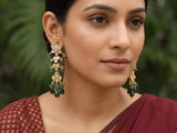 Handcrafted Metal Dangle Earrings in Classic Indian Style