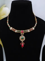 Emerald and Ruby Multi Stone Fashion Necklace