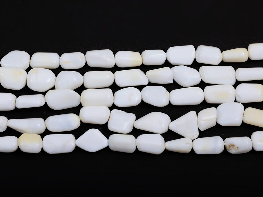 White Marble Opal Nugget Necklace String