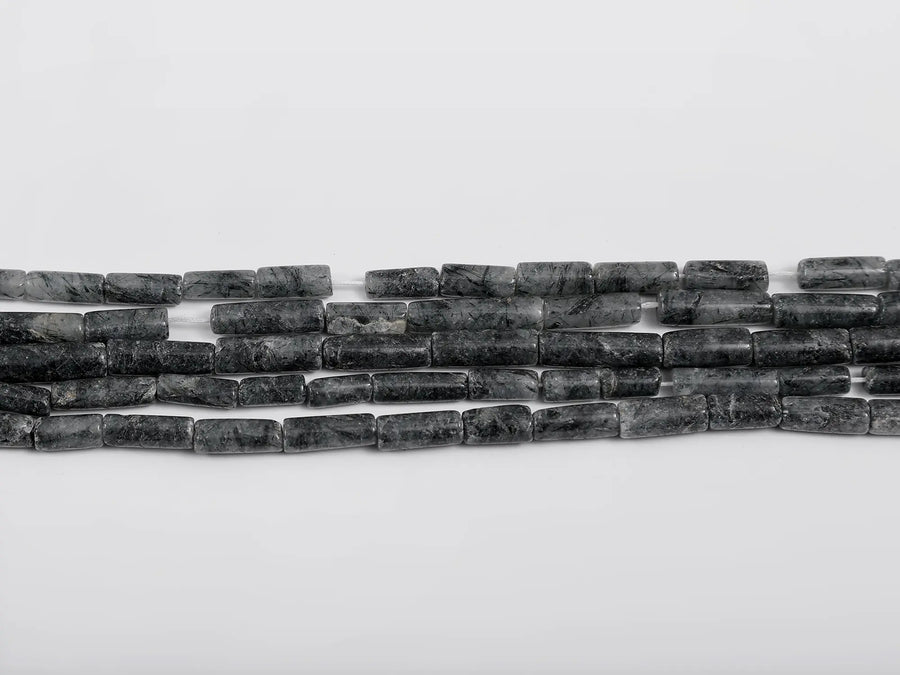Semi-Precious Gemstone Round Tube Beads, One String