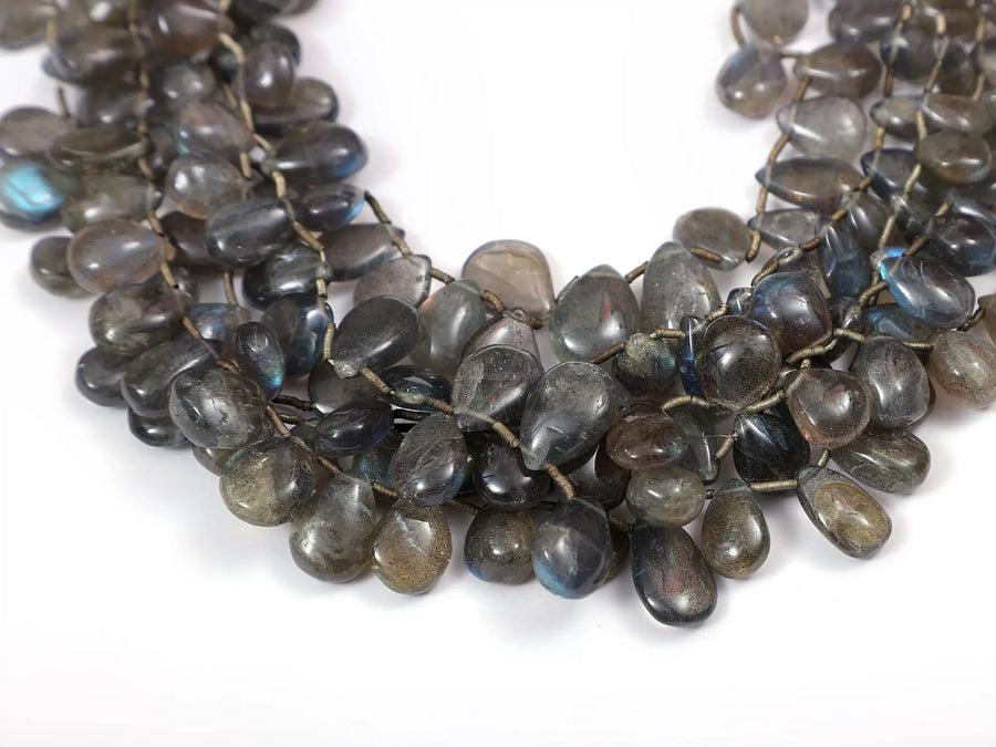 Labradorite Briolette Beaded Necklace String