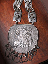 Goddess Durga Sterling Silver Necklace