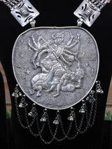Goddess Durga Sterling Silver Necklace