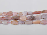 Pink Opal Faceted Flat Tumbles Beaded Necklace String
