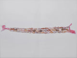 Pink Opal Faceted Flat Tumbles Beaded Necklace String