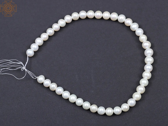 White Pearl Beads Necklace String