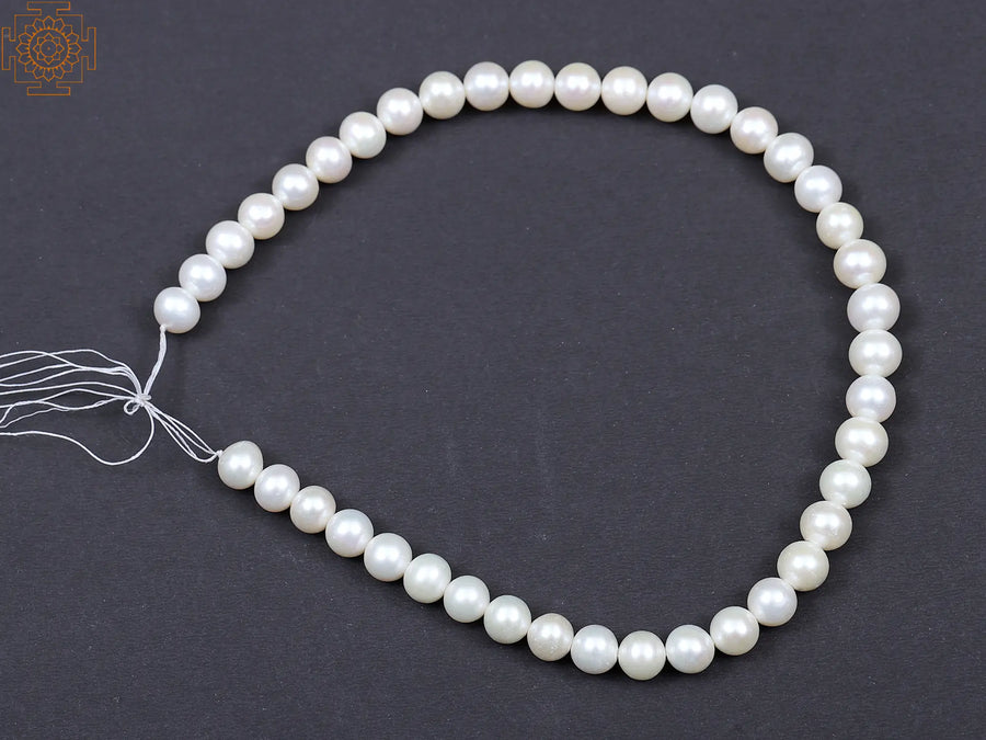 White Pearl Beads Necklace String