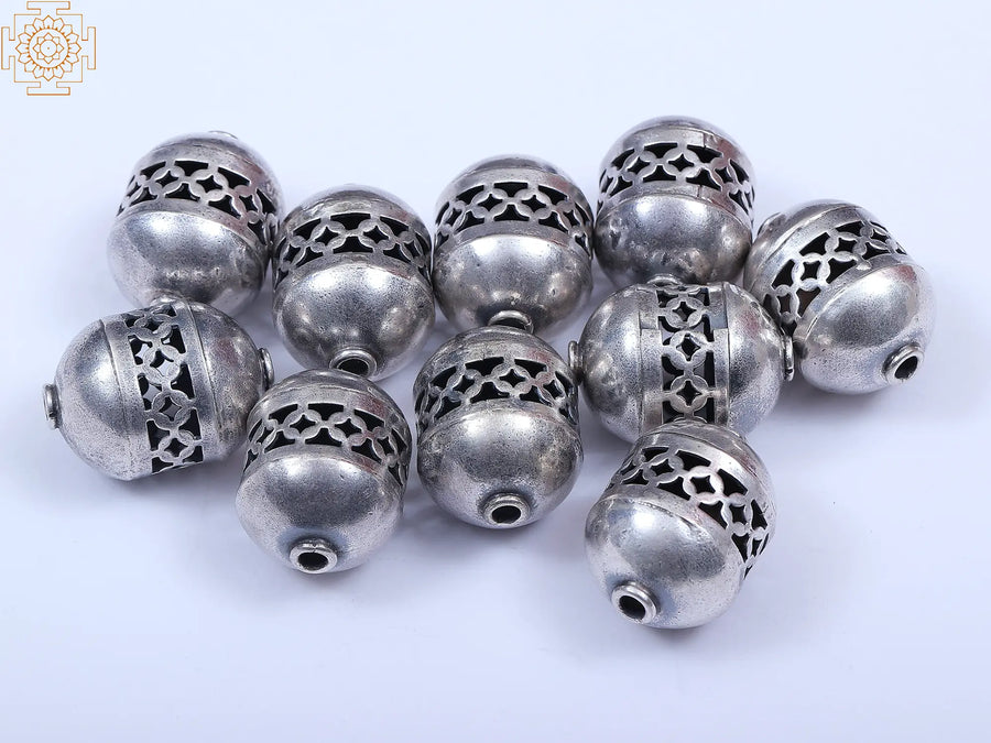 Sterling Silver Beads Necklace Set of Ten Pieces