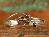 Layered Black Pearl Sterling Silver Bracelet