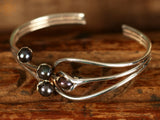 Layered Black Pearl Sterling Silver Bracelet