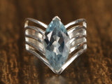 Labradorite and Moonstone Cage Sterling Silver Ring