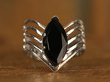 Labradorite and Moonstone Cage Sterling Silver Ring