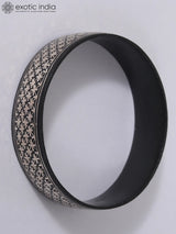 Bidri Star Motif Gunmetal and Silver Inlay Bracelet