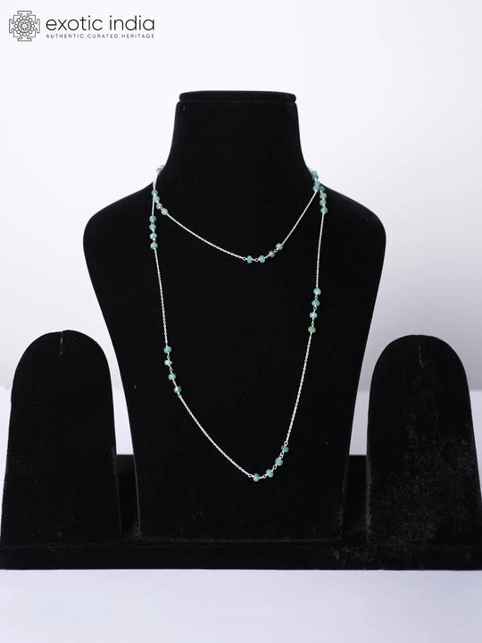 Lapis Lazuli Faceted Gemstone Sterling Silver Necklace