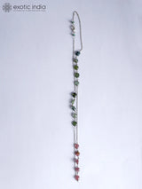 Green Aquamarine and Tourmaline Sterling Silver Necklace