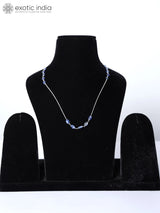 Green Aquamarine and Tourmaline Sterling Silver Necklace