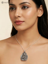 Lord Karttikeya and Ayyappan Double Sided Silver Pendant