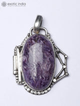 Charoite Cabochon Sterling Silver Pendant