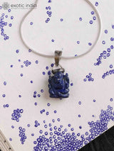 Lapis Lazuli Lord Ganesha Sterling Silver Pendant