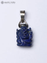 Lapis Lazuli Lord Ganesha Sterling Silver Pendant