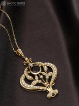 Garnet and Pearl Vintage Sterling Silver Pendant