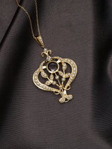Garnet and Pearl Vintage Sterling Silver Pendant