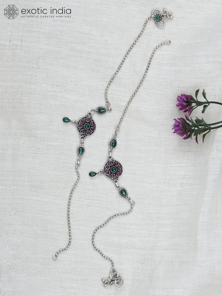 Tourmaline Gemstone Sterling Silver Anklet