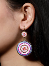 Mandala Art Sterling Silver Earrings