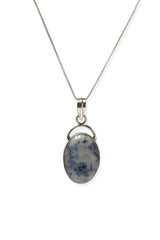 Oval Sodalite Sterling Silver Pendant