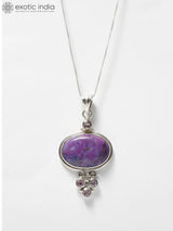 Purple Turquoise Gemstone Sterling Silver Pendant
