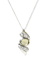 Faceted Oval Gemstone Sterling Silver Pendant