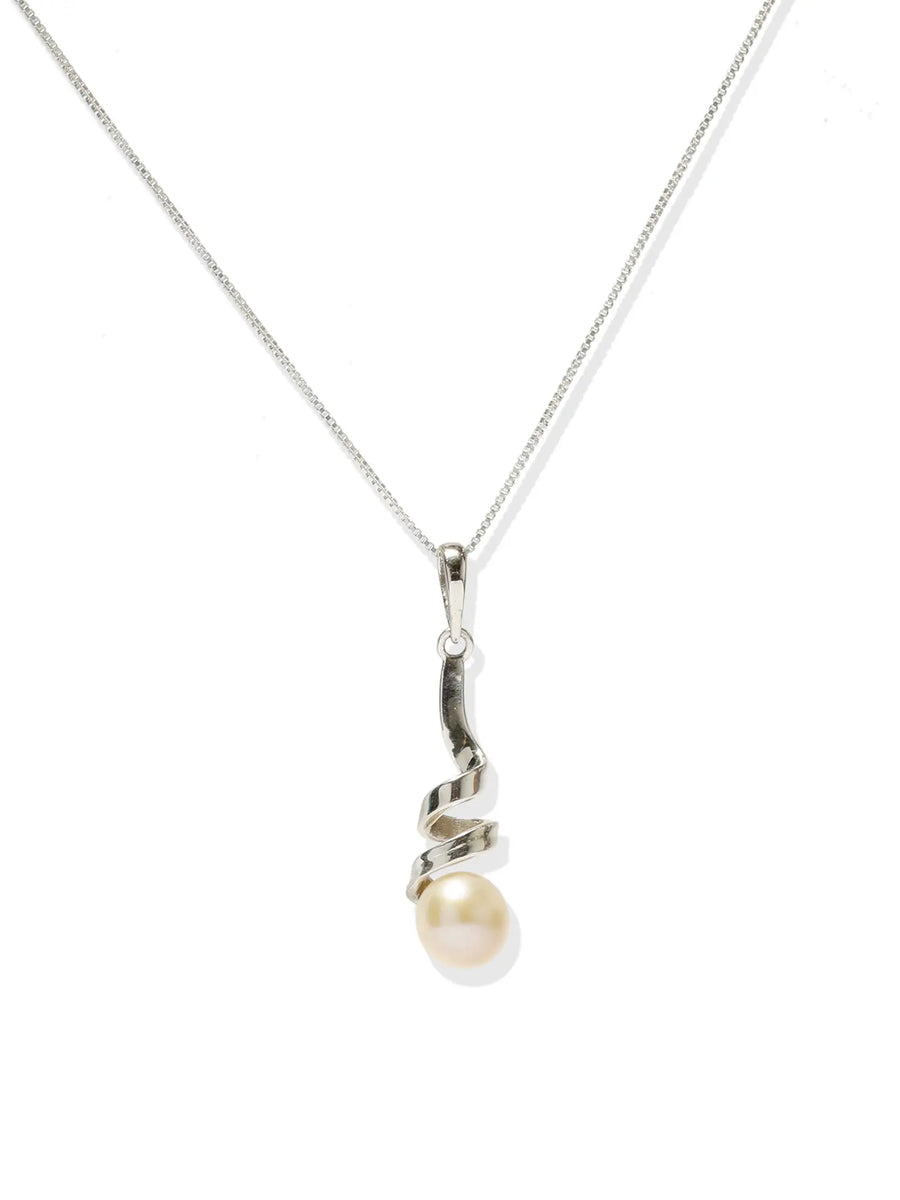 Twisted Pearl Sterling Silver Pendant