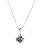 Faceted Sapphire Sterling Silver Pendant